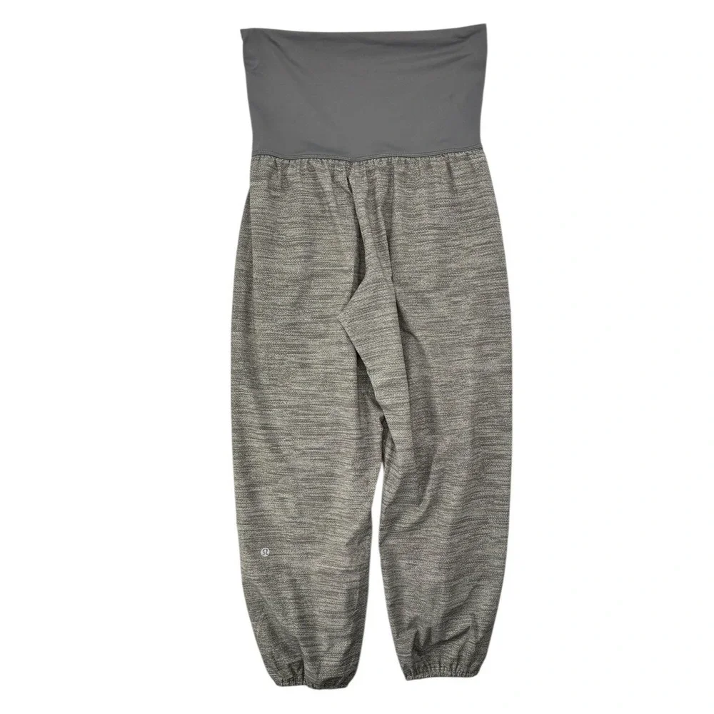 lululemon Maternity Friendly High‎ Rise Joggers Gray Pockets 25